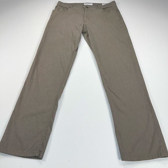 Brax Cooper Fancy Regular Fit Light Casual Dress Chino Pants Tan Size 36/34 - Picture 2 of 13